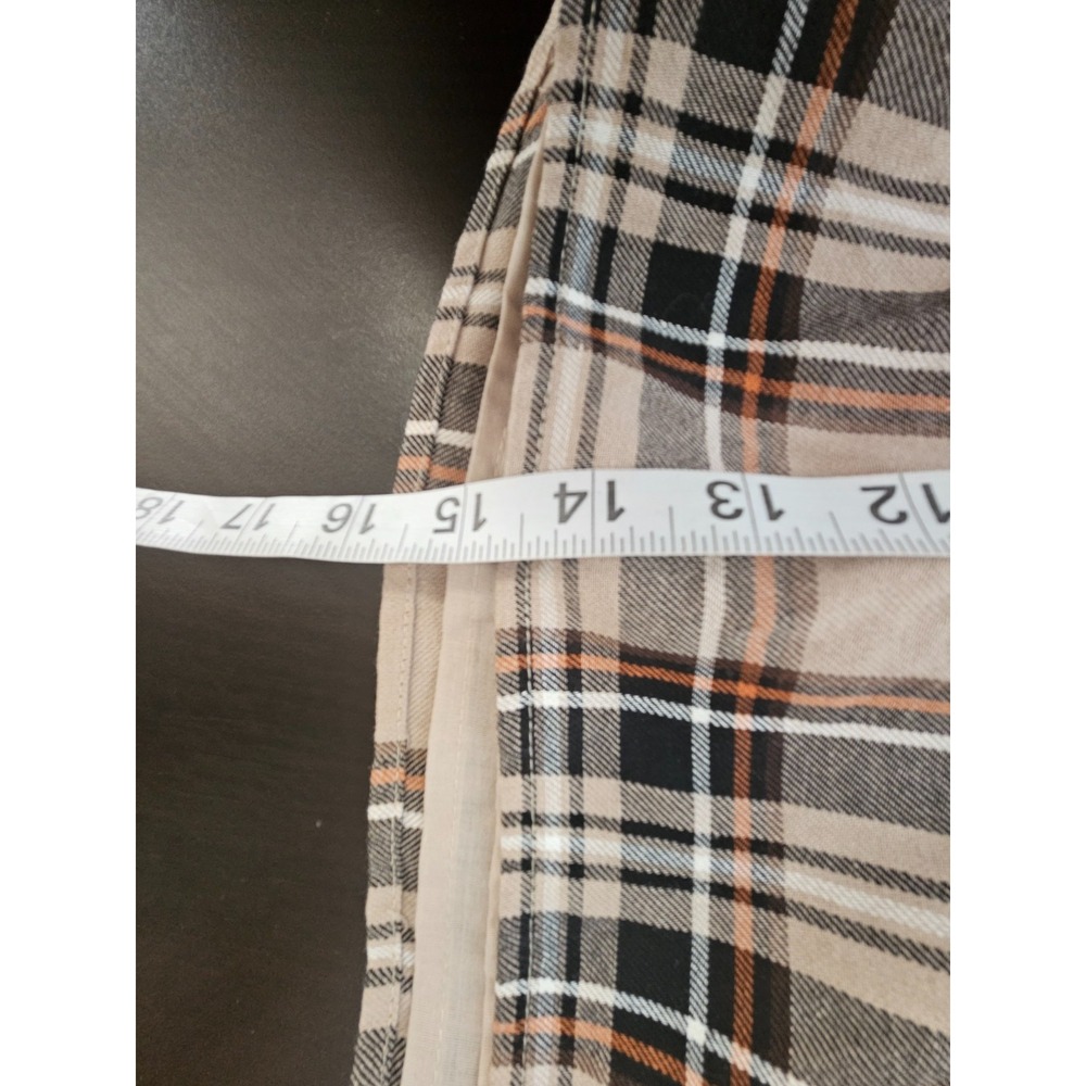 Girls Plaid Skirt Size 10 Brown Beige Lined Elastic Waist Preppy Academia Fall - Picture 5 of 6